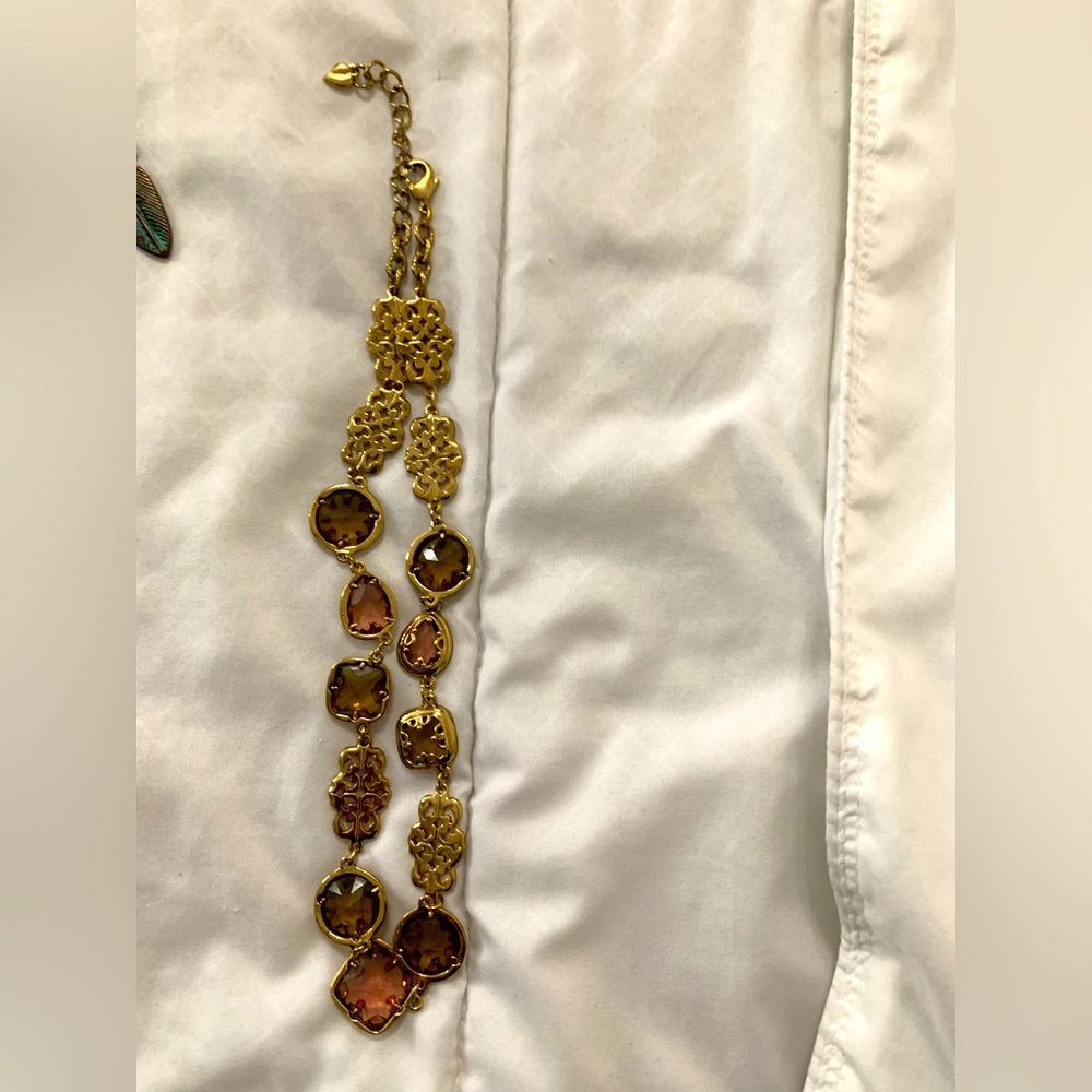 Golden necklace choker style